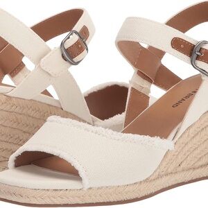 White Espadrille Wedge Sandals